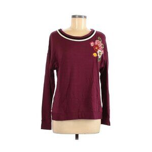 Room Service Maroon Floral Embroidered Pajama Top